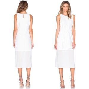 J.O.A. Los Angeles Tie-Front Sleeveless Midi Dress